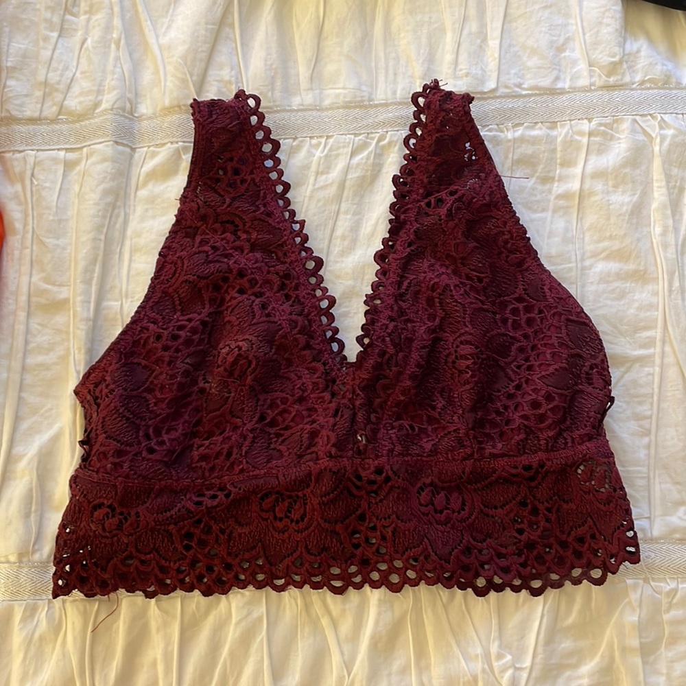 Altard State Burgundy Bralette Size L